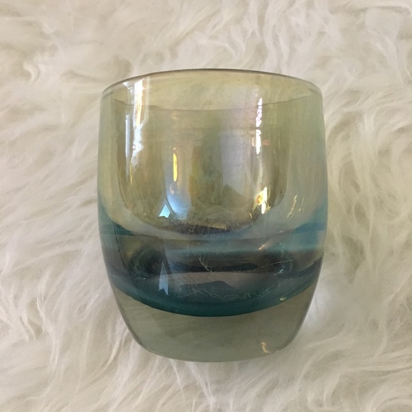 ❌SOLD❌ Blue & Gold Exotic glassybaby Votive - Picture 6 of 8